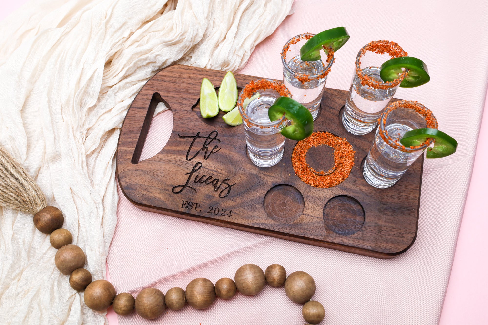 Premium 3/4" Hardwood Tequila Board