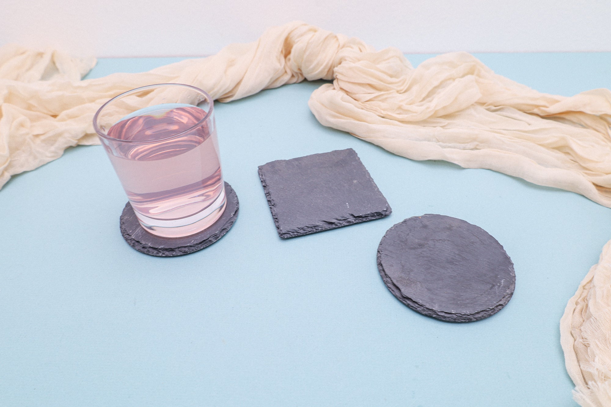 SQUARE Slate Coasters- Set of 2