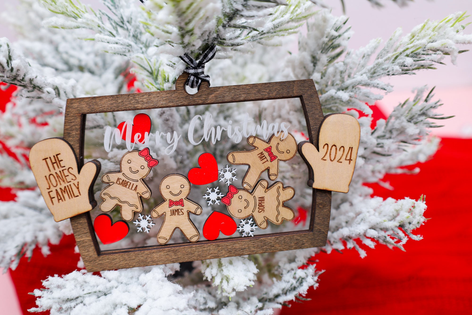 Personalized Gingerbread Ornament,2024 Family Ornament,Family Ornament