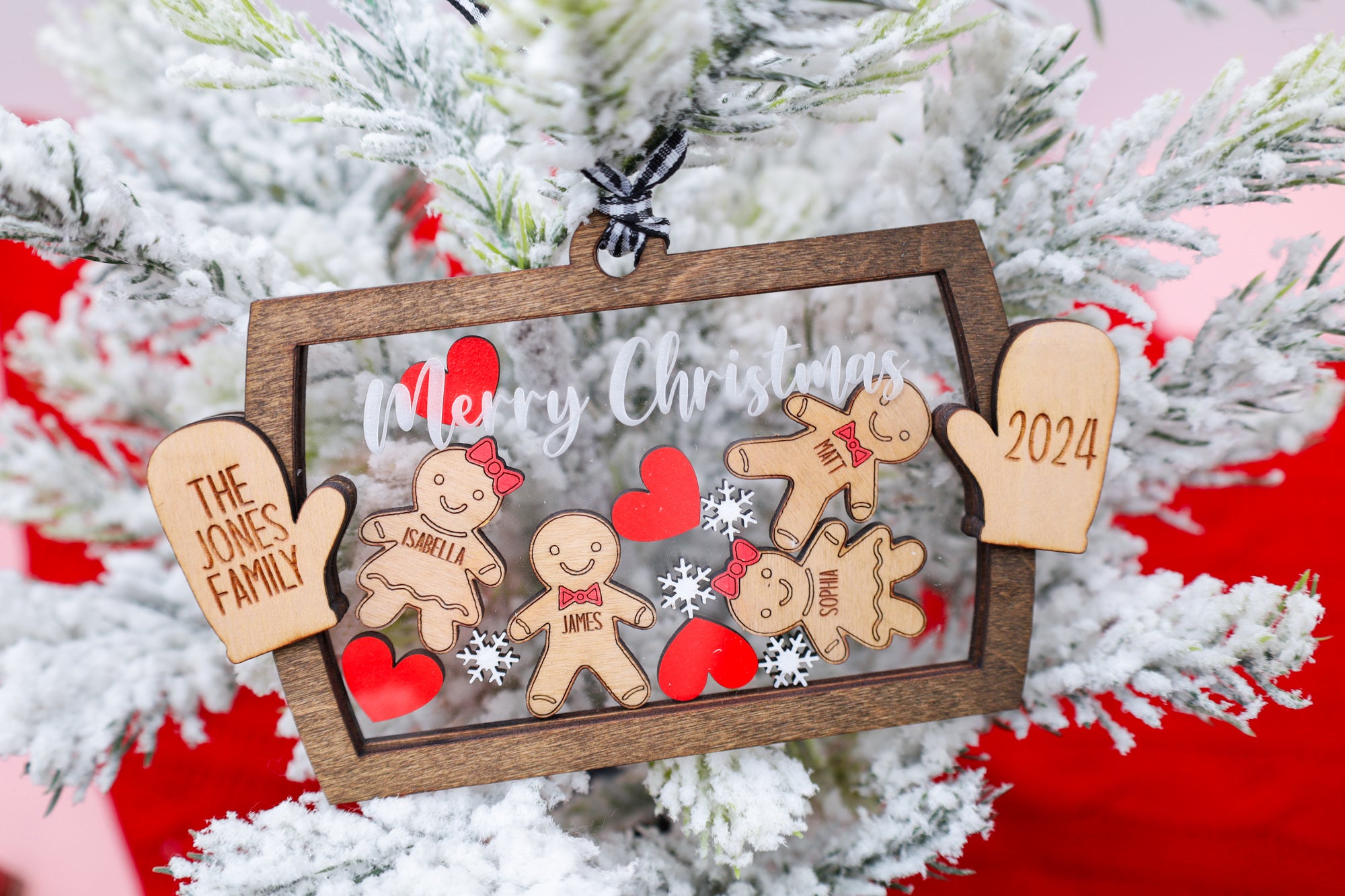 Personalized Gingerbread Ornament,2024 Family Ornament,Family Ornament