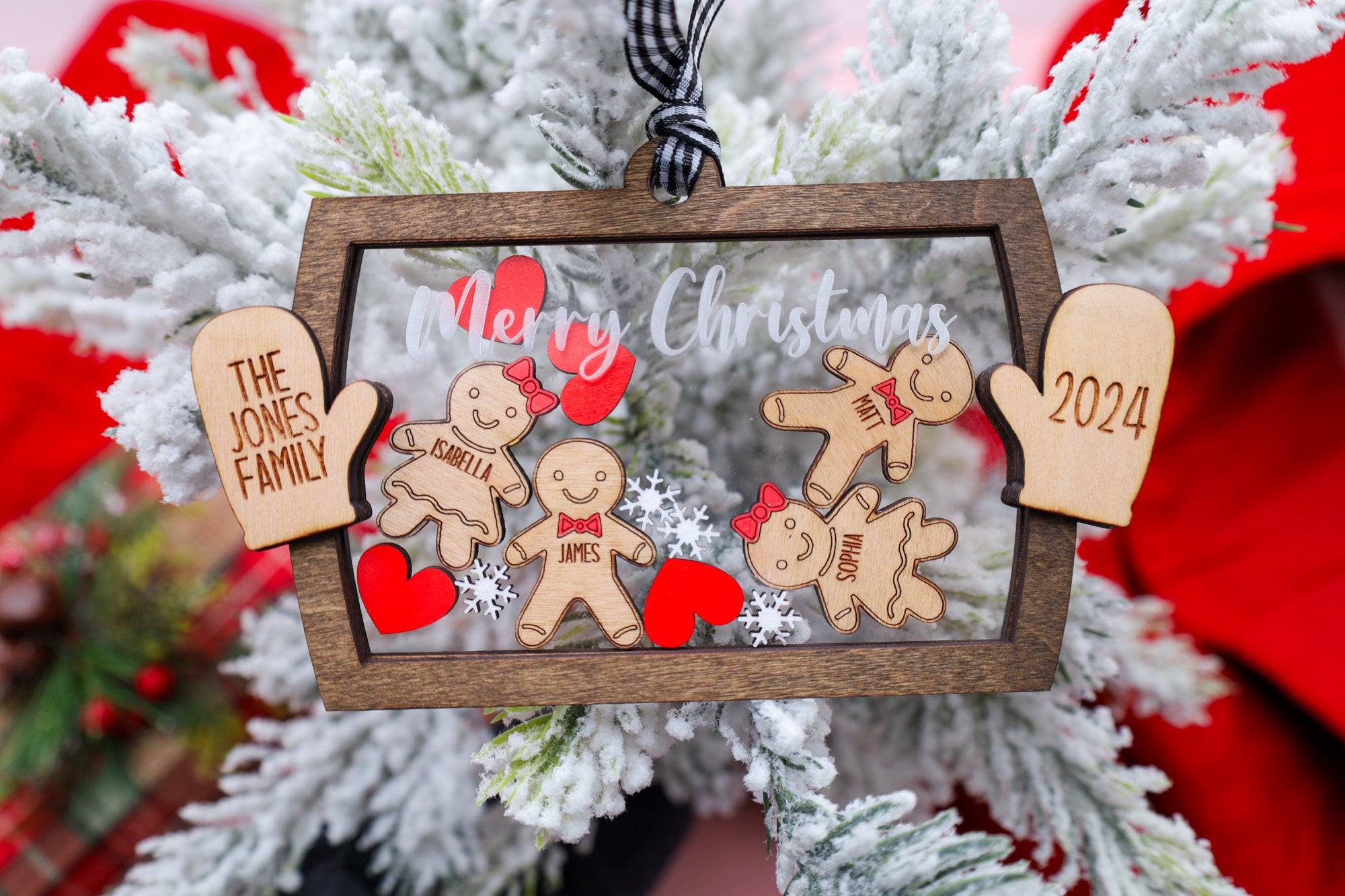 Personalized Gingerbread Ornament,2024 Family Ornament,Family Ornament