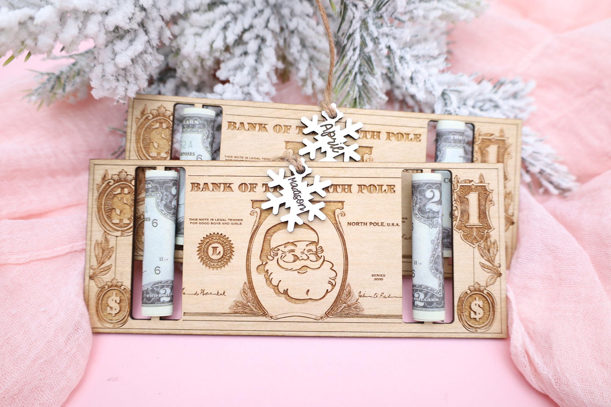 Custom Christmas Money Holder,Santa Money Holder,Xmas Gift for Kids,