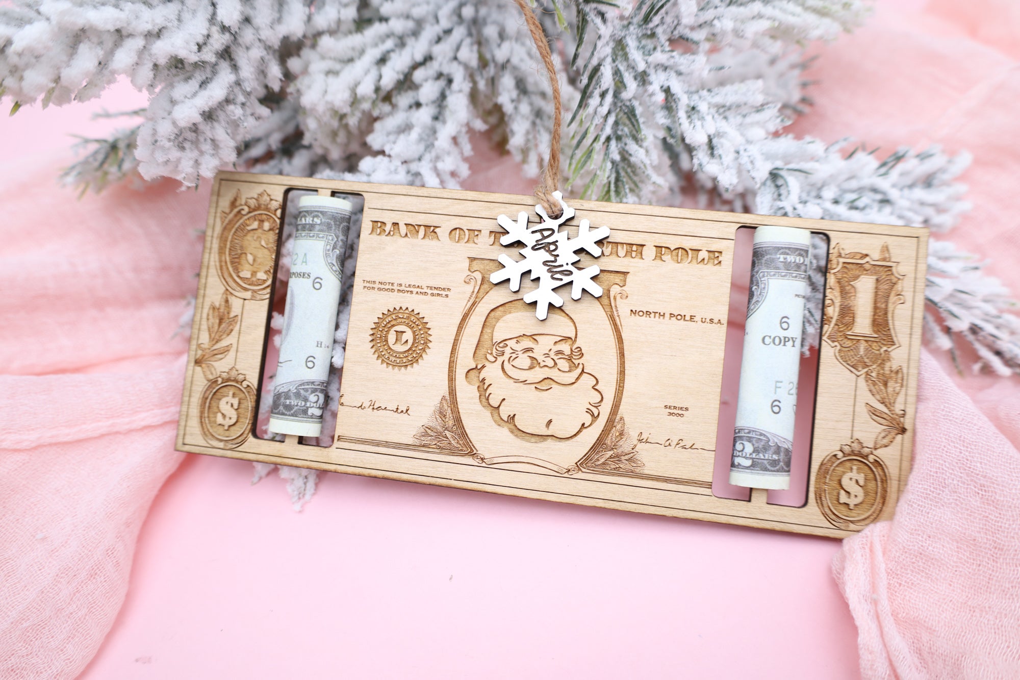 Custom Christmas Money Holder,Santa Money Holder,Xmas Gift for Kids,